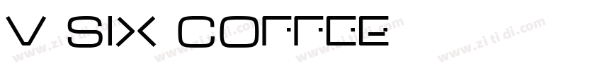 V SIX COFFEE字体转换